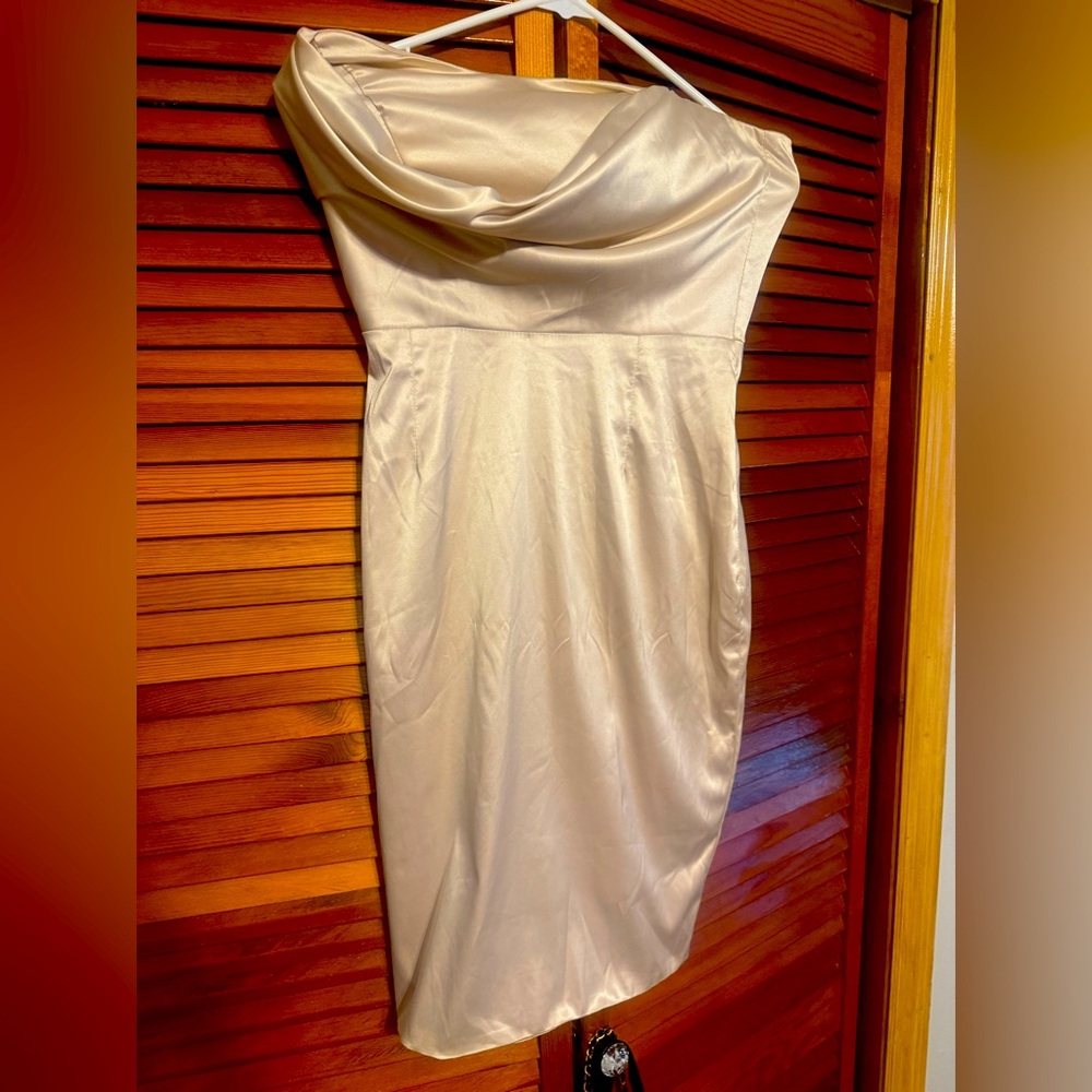 Cream satin dress